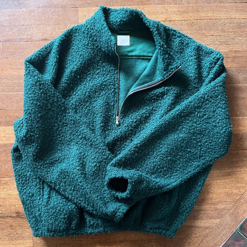 Men's Smock Green Half-Zip Sweater